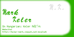 mark keler business card